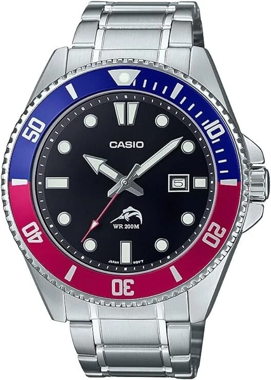 CASIO MDV106DD-1A2V Mens DURO 200M ALL METAL w Date Analog Sport Dive Watch $100