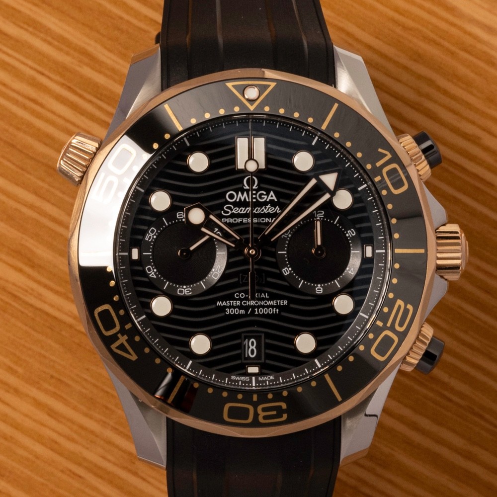 Omega Seamaster Diver 300m Chrono Black & Rose Gold 210.22.44.51.01.001 Aug 2021