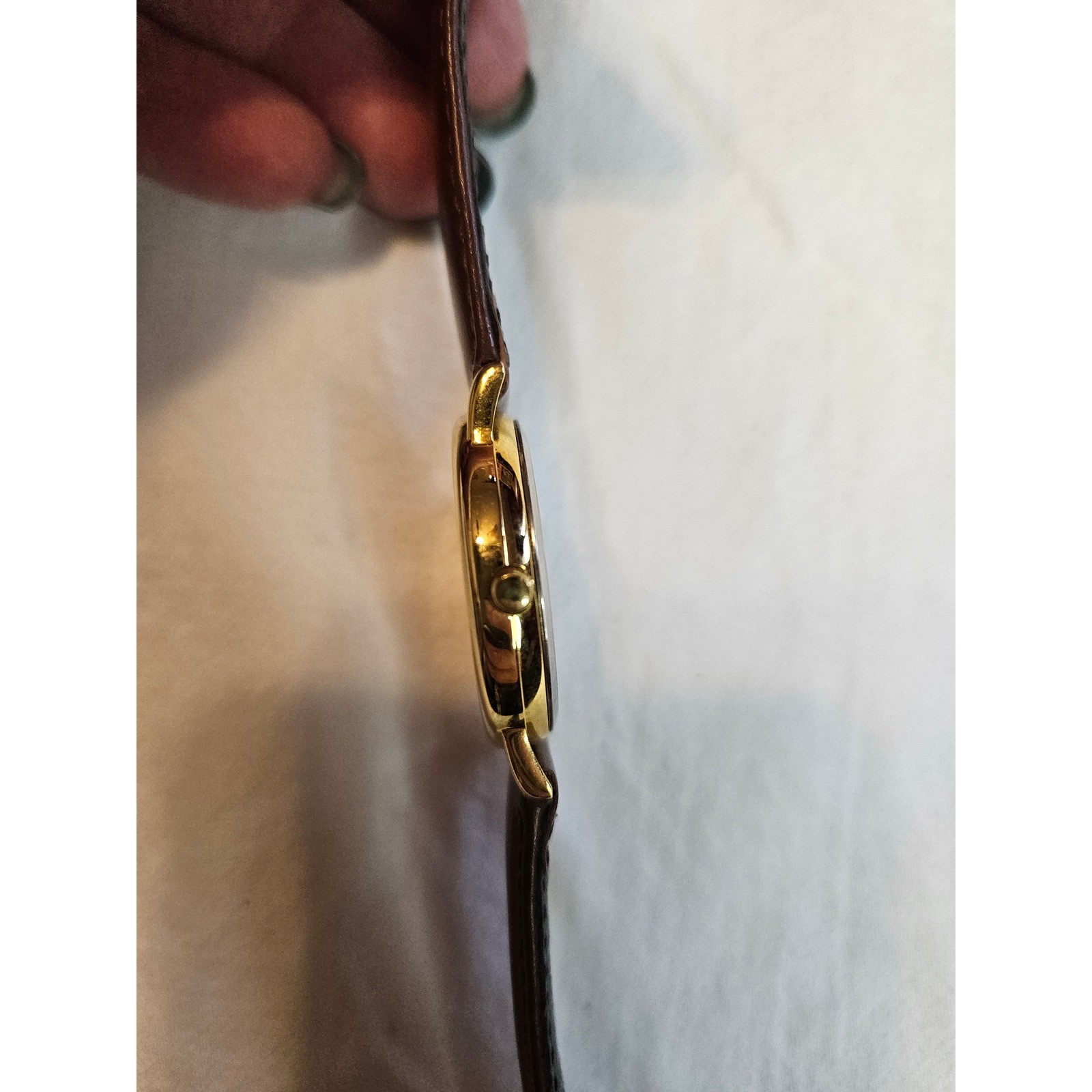 Vintage Kellogg’s Toucan Sam Watch Brown Leather Band Gold Tone