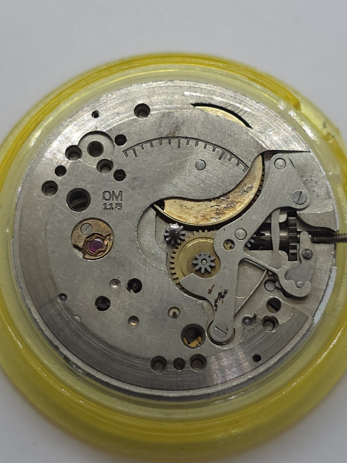 Vintage O. Maire INC Cal. OM 115 Good Main Spring Stem Watch Movement Uhren