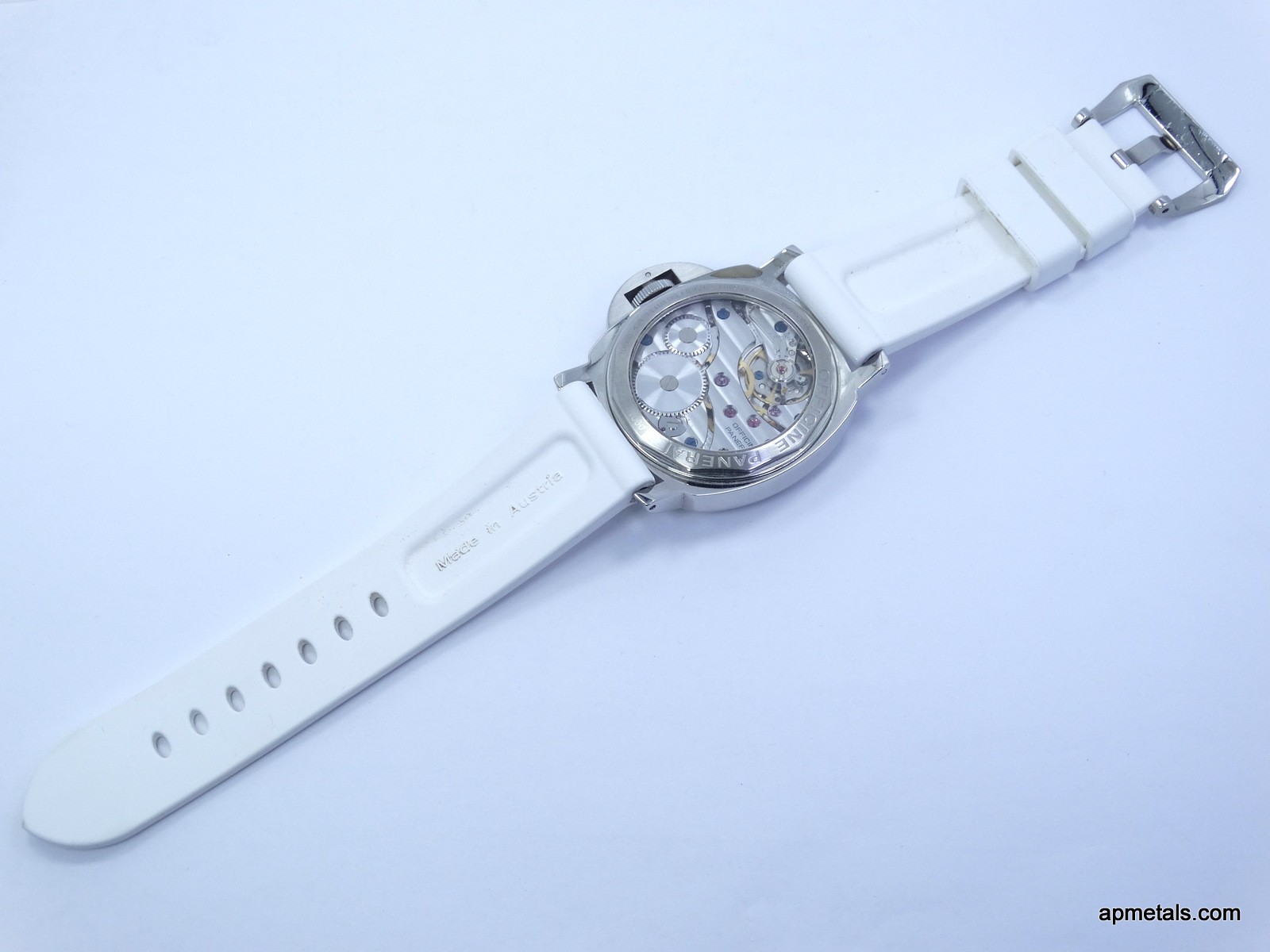 PANERAI Luminor MARINA PAM00113 OP6567 WHITE DIAL White Rubber Band H0668/1000