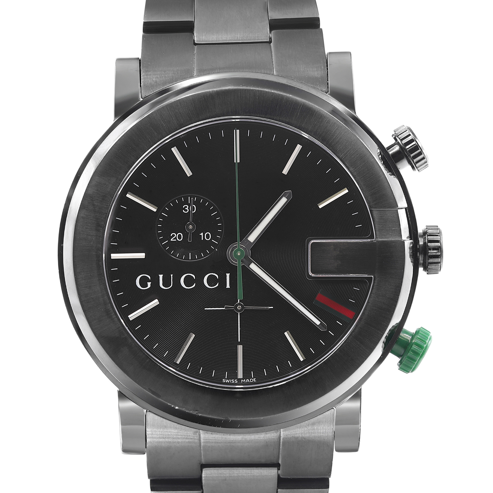 Gucci G-Chrono PVD Stainless Steel Black Dial Mens Quartz Watch YA101331