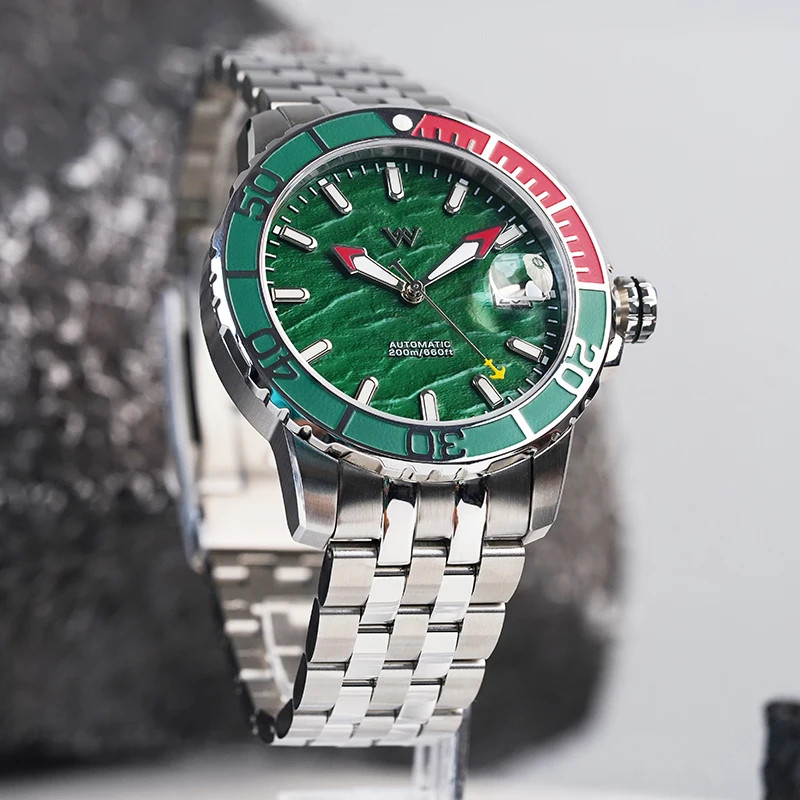 WM Mechanical Watch NH35 Sapphire Crystal 200m Water Resistant Dive Watch