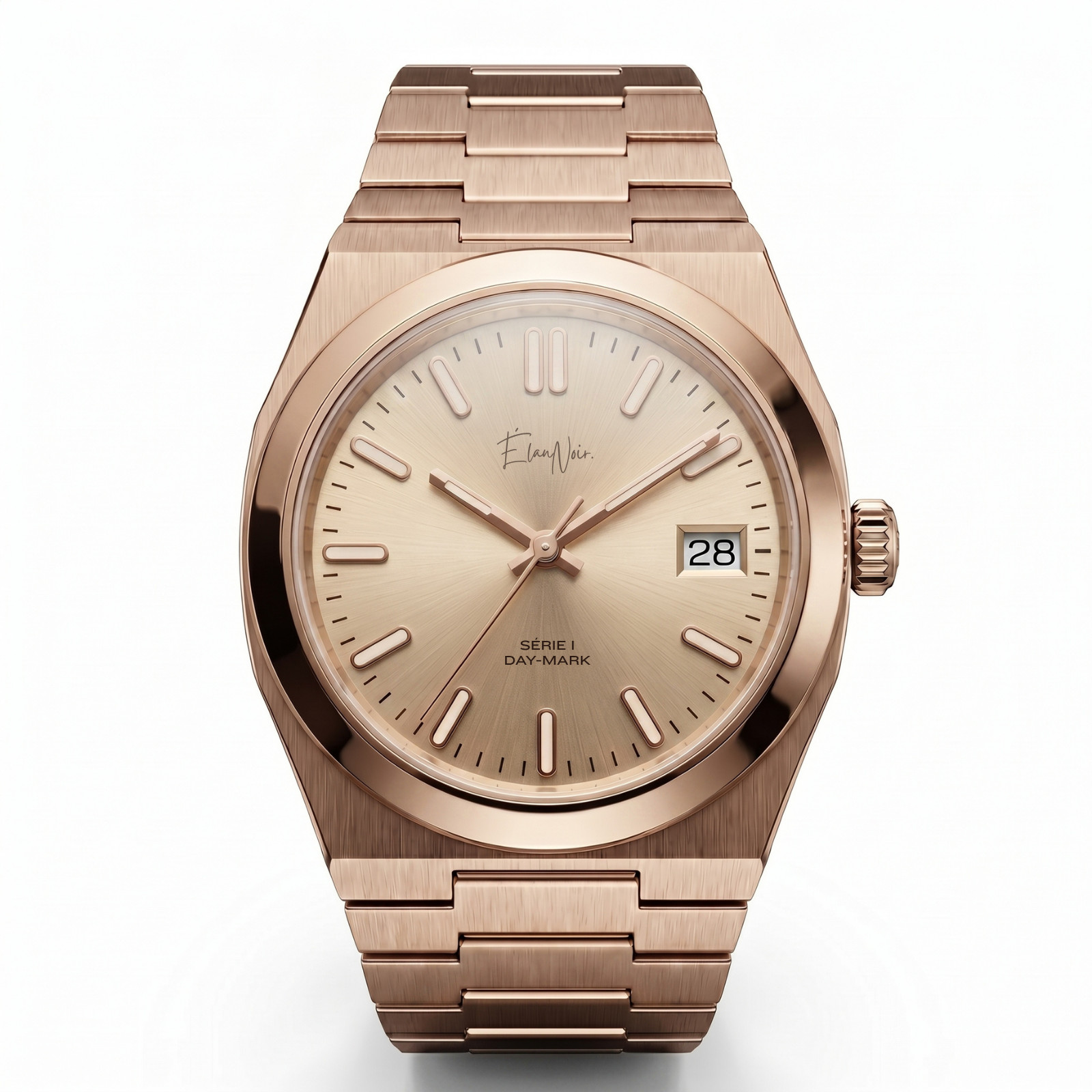 Élan Noir Série I Rose/Champagne 36mm Automatic NH35 SapphireCrystal Steel Watch