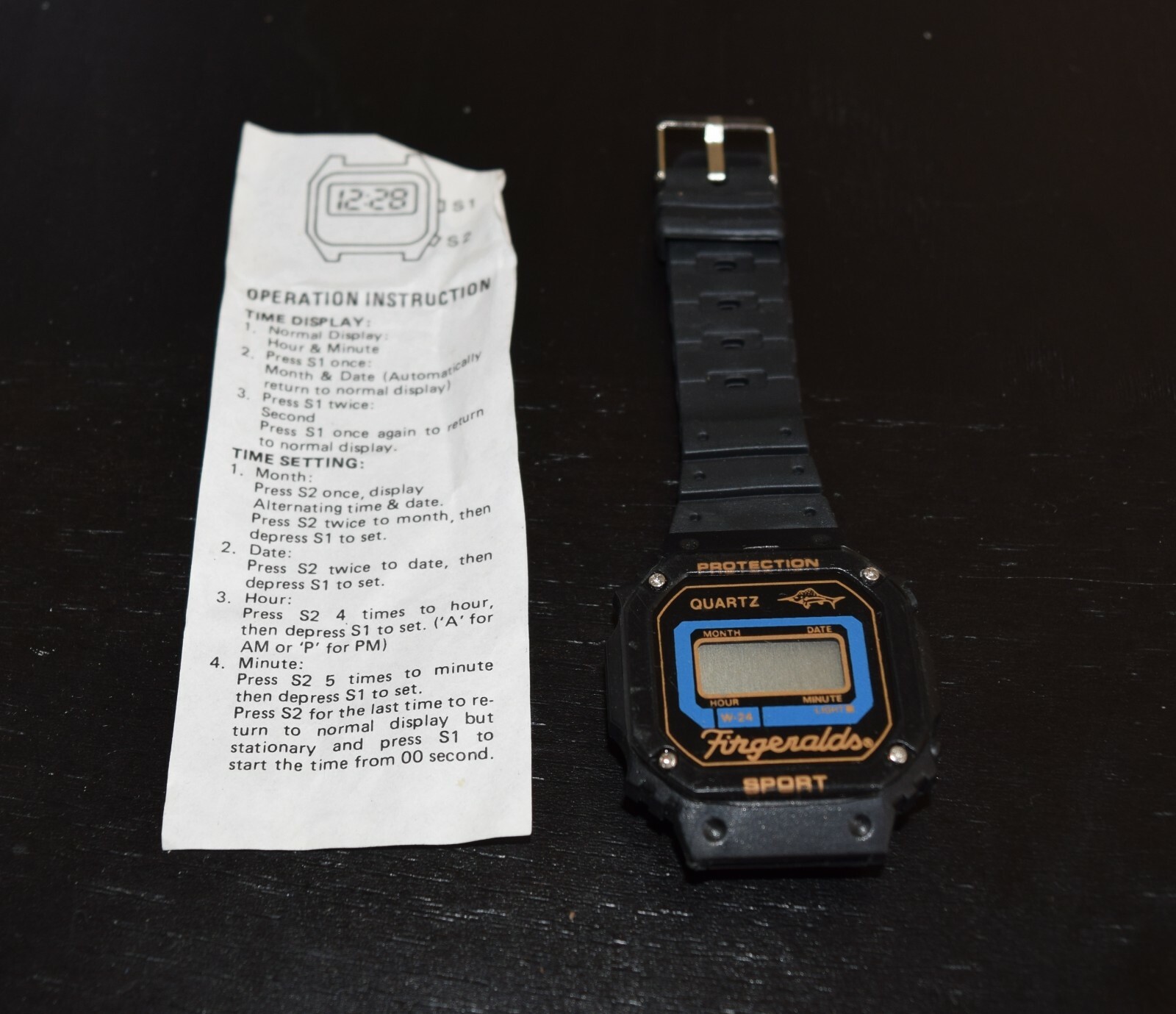 Fitzgeralds Casino Las Vegas Quartz Digital Watch Black Band – As-Is Collectible