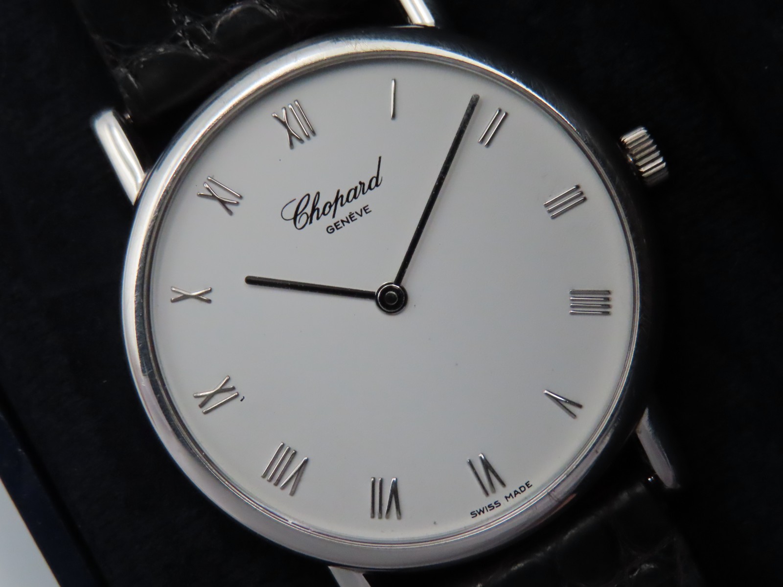 Vintage Chopard Classique 16/3154 18k White Gold Manual Wind Wristwatch 33.5mm