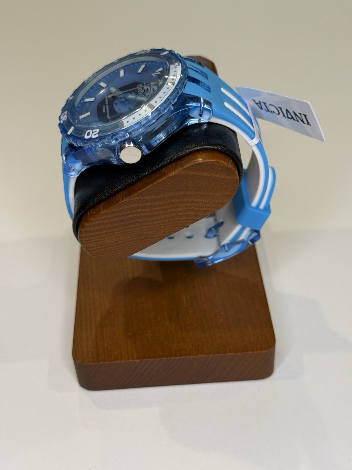 Invicta Subaqua Men’s 44mm Watch Transparent Blue White Silicone Sport NEW 69449