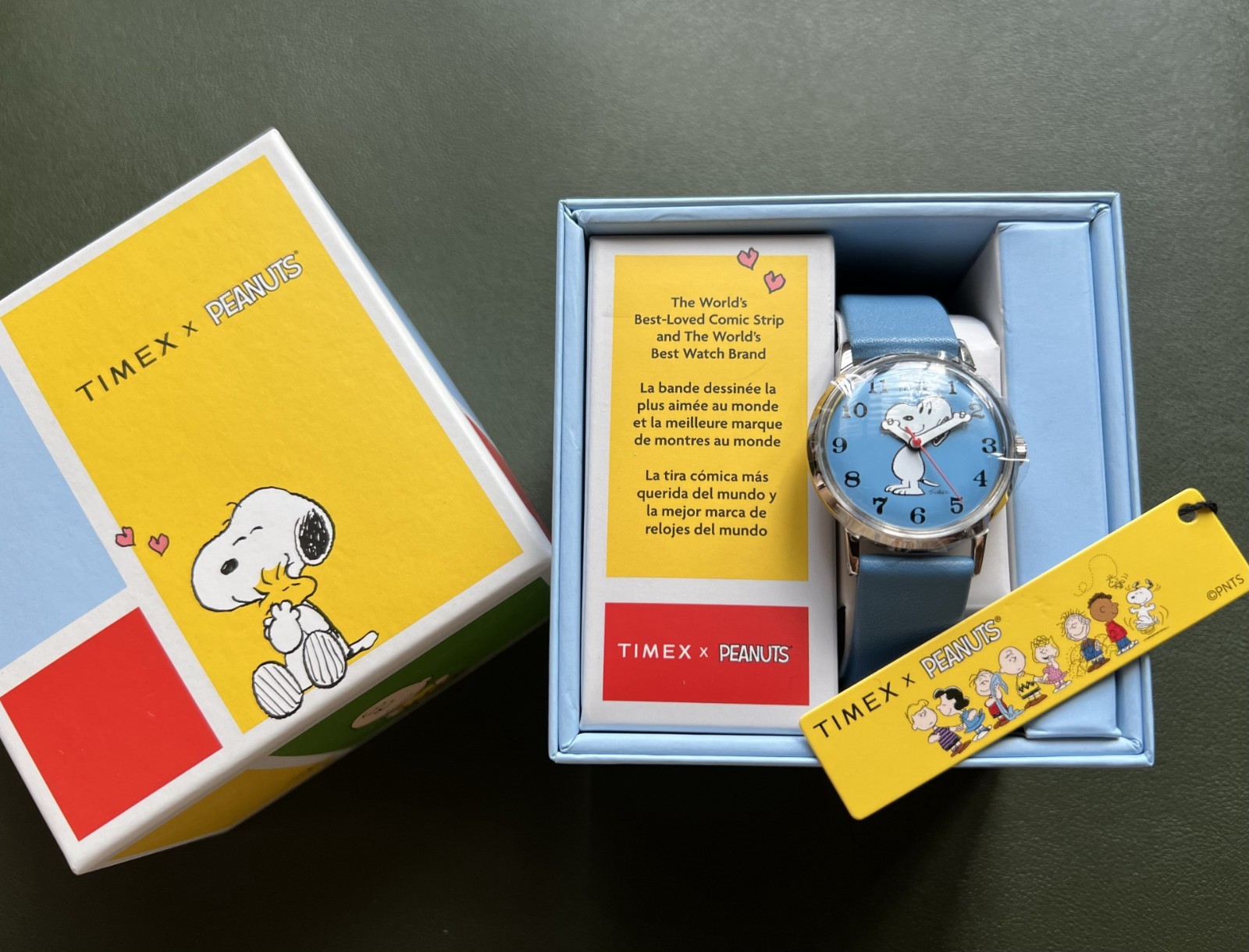 Timex Marlin Blue Peanuts Snoopy Limited Edition Hand-Wound Watch TW2W79400