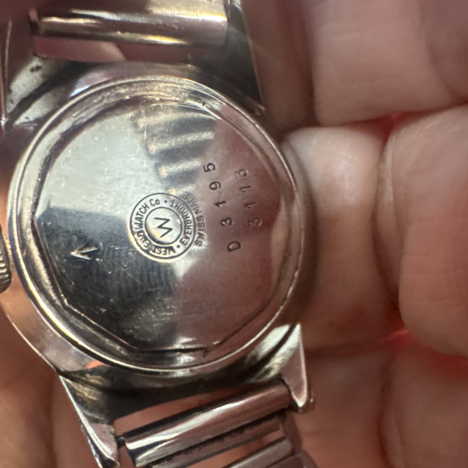 West End Watch Co. Sowar Prima Manual 17J Wristwatch Cream Dial Steel Band