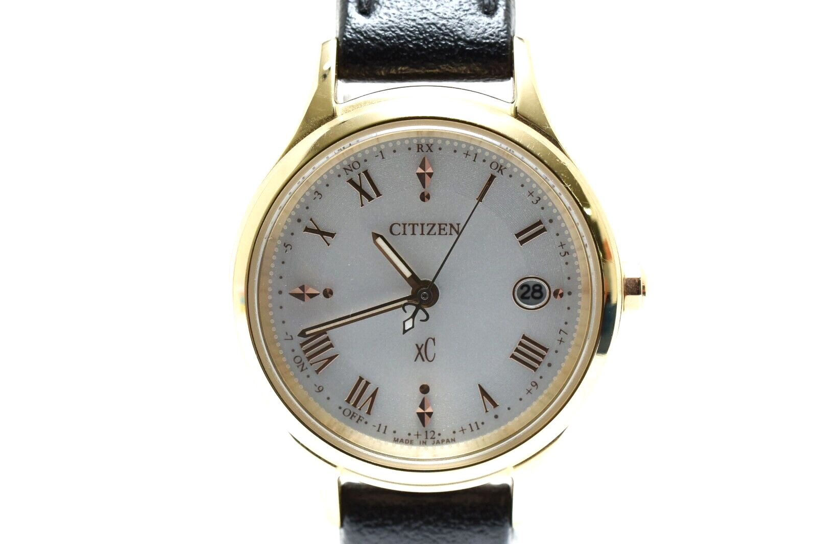 [ MINT w/Box ] Citizen Crosssea XC Eco Drive Radio H060-005VS04 Titan Gold JAPAN