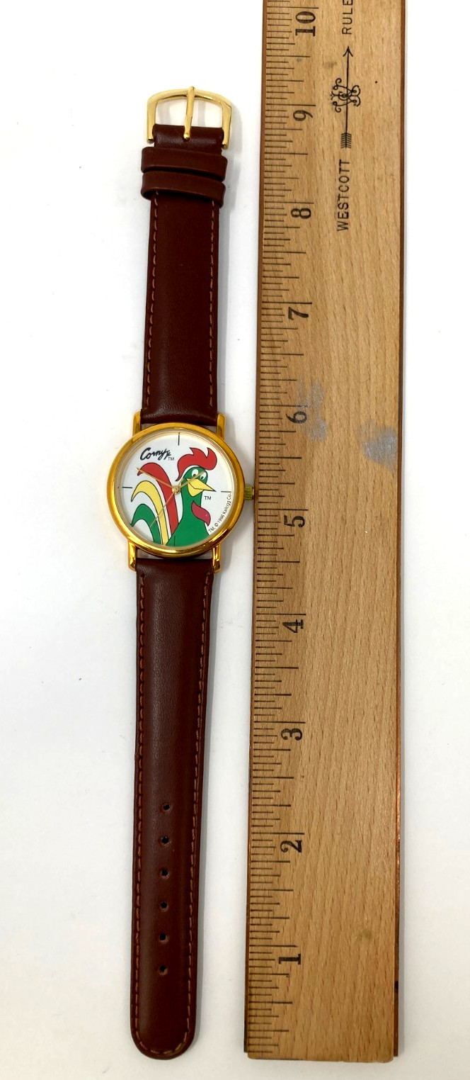 KELLOGG’S Vintage Corny Corn Flakes Men’s/Kid CHARACTER WATCH Leather Band