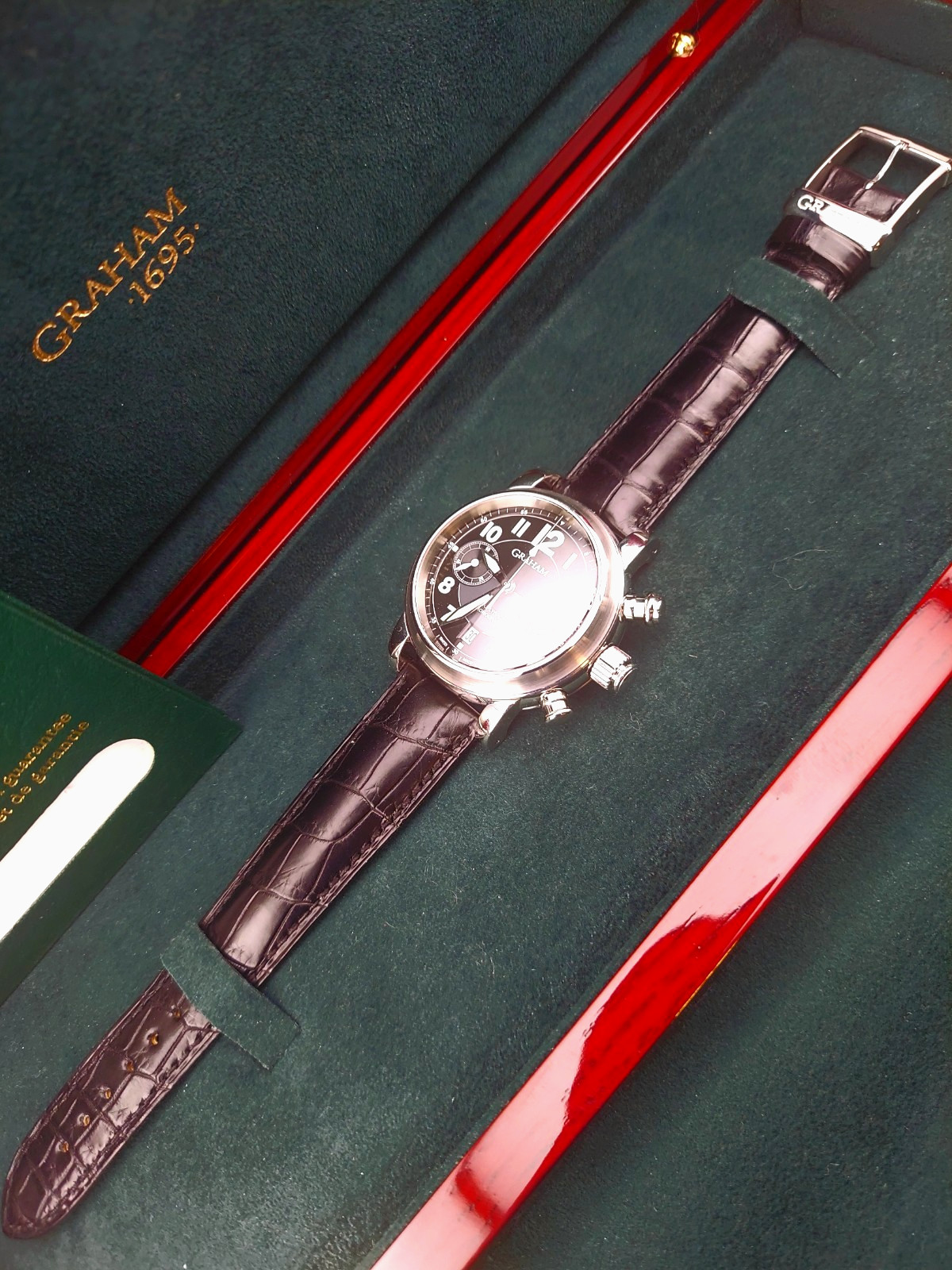 New Unworn Graham Aero Flyback Men’s Swiss Chronograph Watch Full Set Box Papers