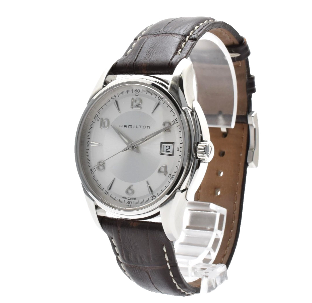 New Batt HAMILTON Jazzmaster H324110 Silver Dial Date Quartz Men’s Watch JAPAN
