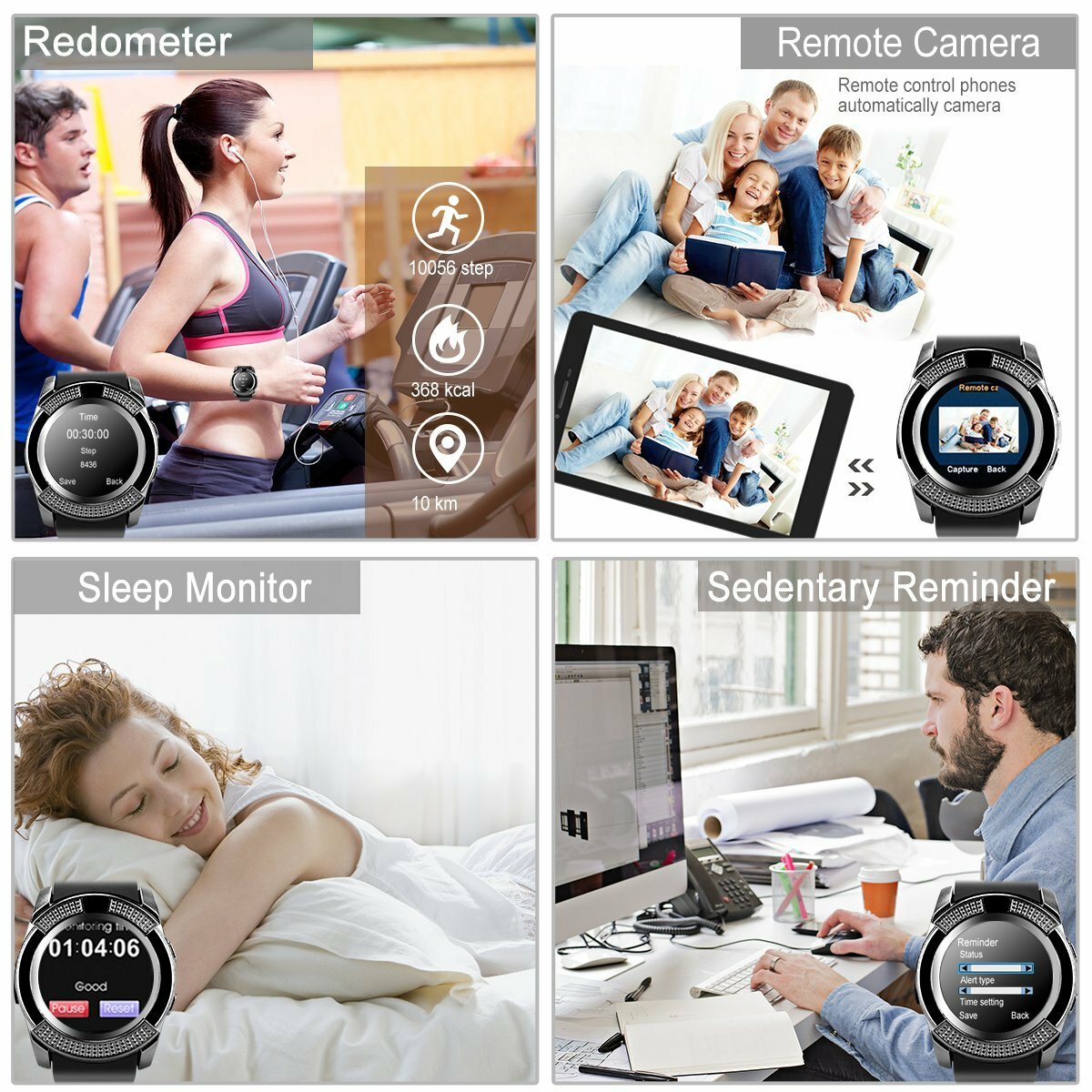 Sports Smart Watch Unlocked Phone Call Text for Android Men Women Watches