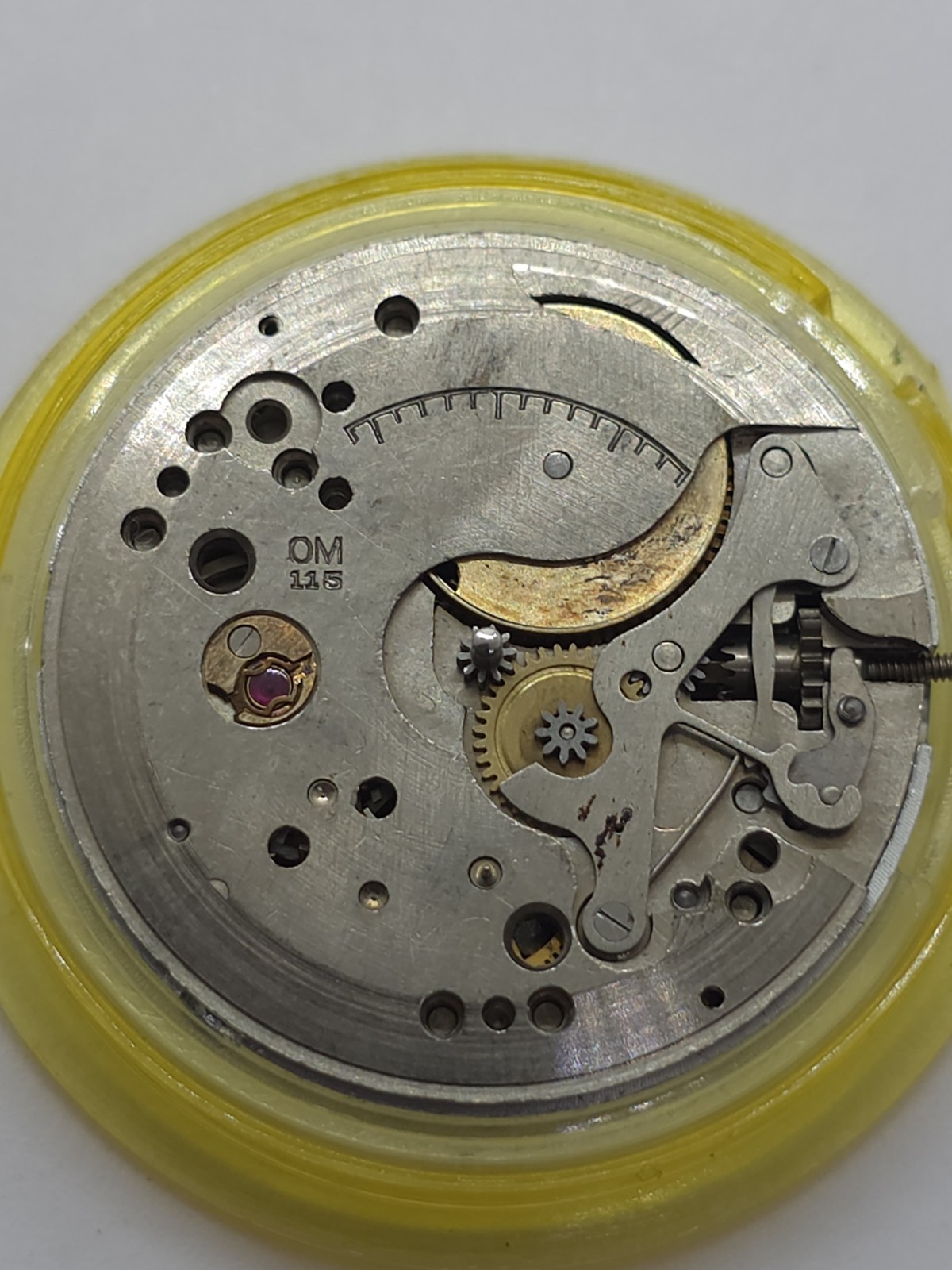 Vintage O. Maire INC Cal. OM 115 Good Main Spring Stem Watch Movement Uhren
