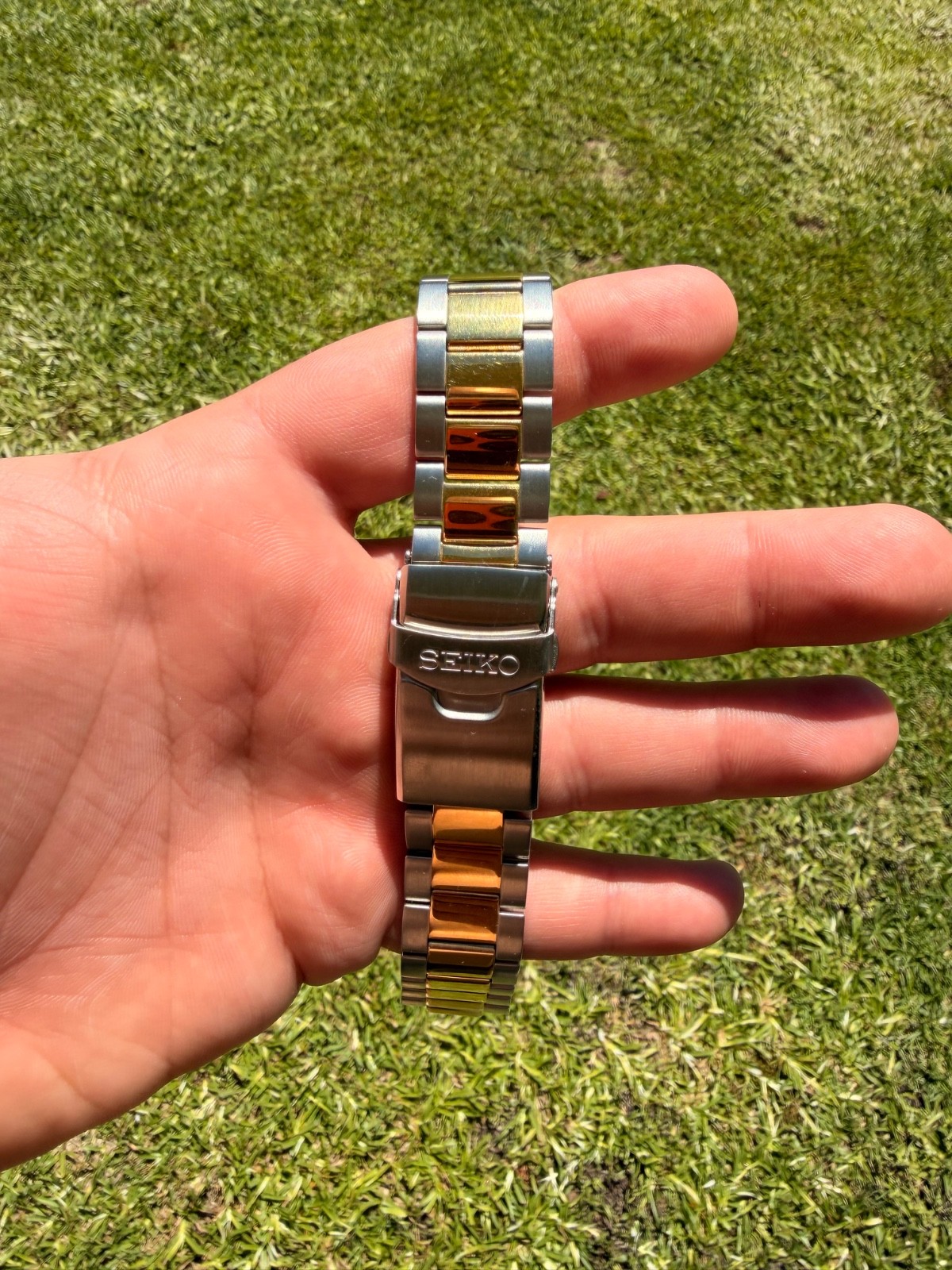 Seiko 5 Sports SRPK24 Two Tone Brown Dial Men’s Watch w/ Leather Strap