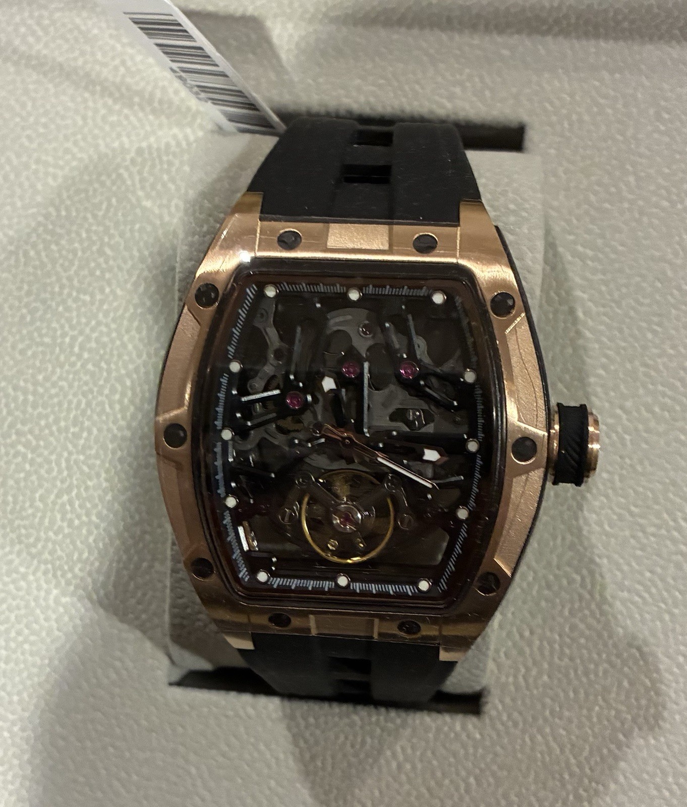 Invicta S1 Rally Men’s Automatic Skeleton Dial 45mm Rose Gold Black Rubber Box