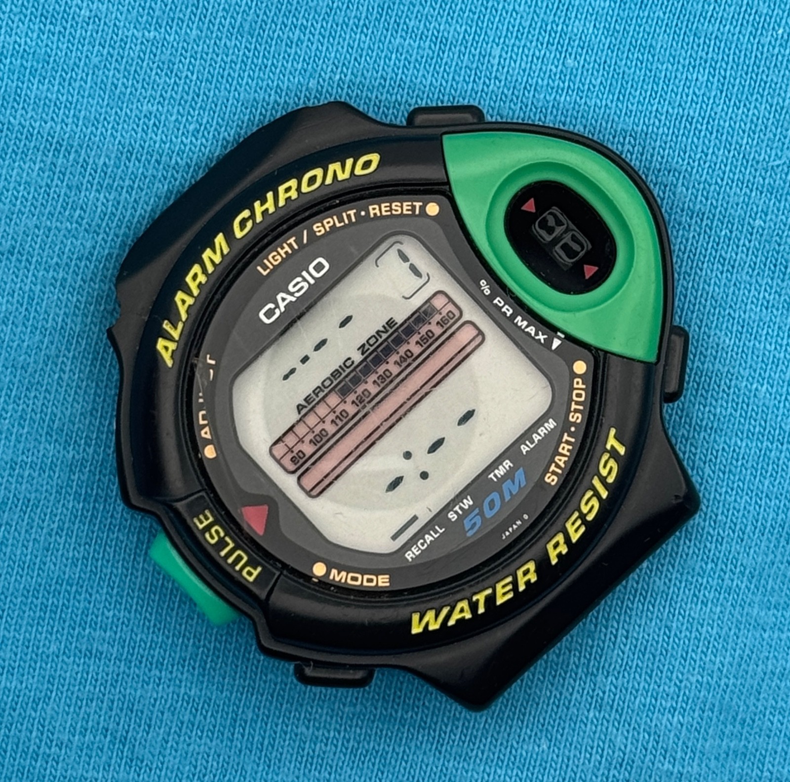 1993 Vintage Casio Exercise Pulse Monitor Digital Watch – JP-200W 1009 – BROKEN!