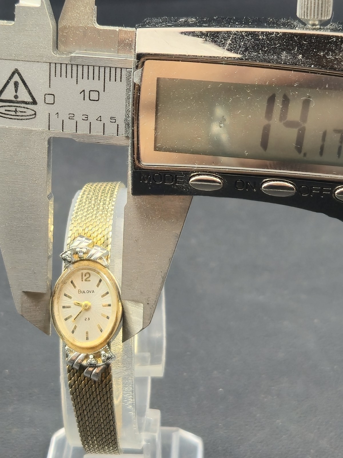 1969 Bulova 10K RGP 14mm Ladies 23J Watch Runs w/ Finesse GF Mesh Band