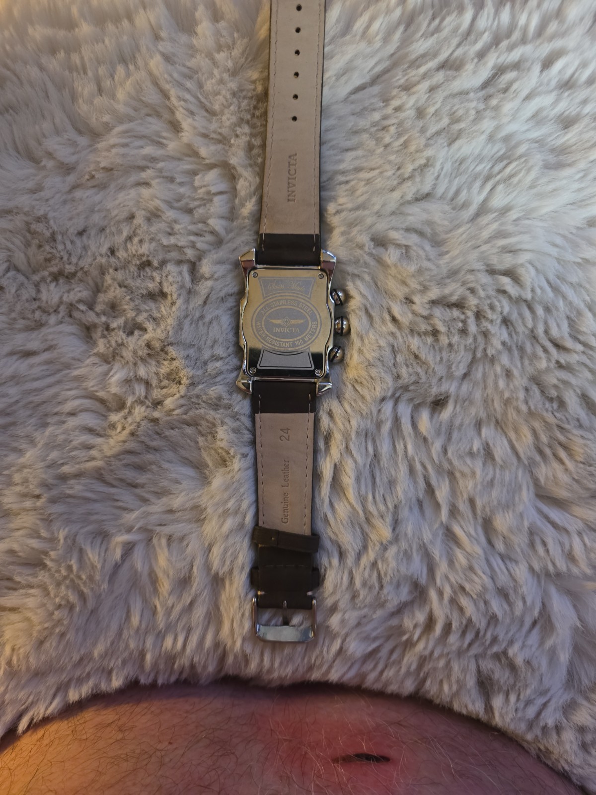 Mens Invicta Lupah Chronograph Watch With A Diamond Encrusted Bezel.