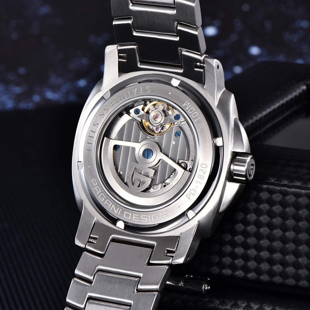 Pagani Design PD-1767 Mens Automatic Dive Watch 41.5 mm Black WR 200m Steel – UK