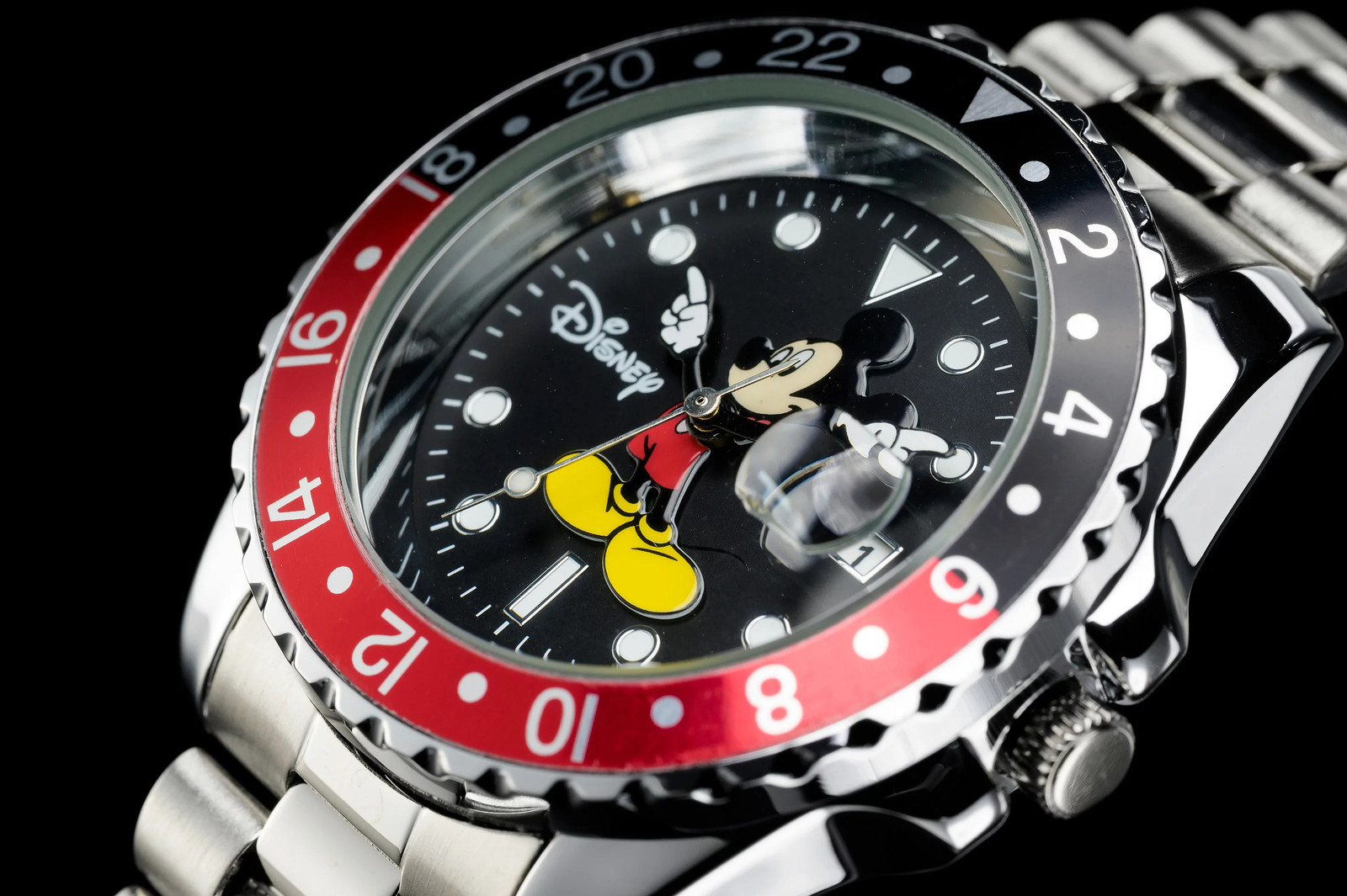 Disney Mickey Mouse ANOTHER HEAVEN GMT Master Submariner Quartz Watch Coca-Cola