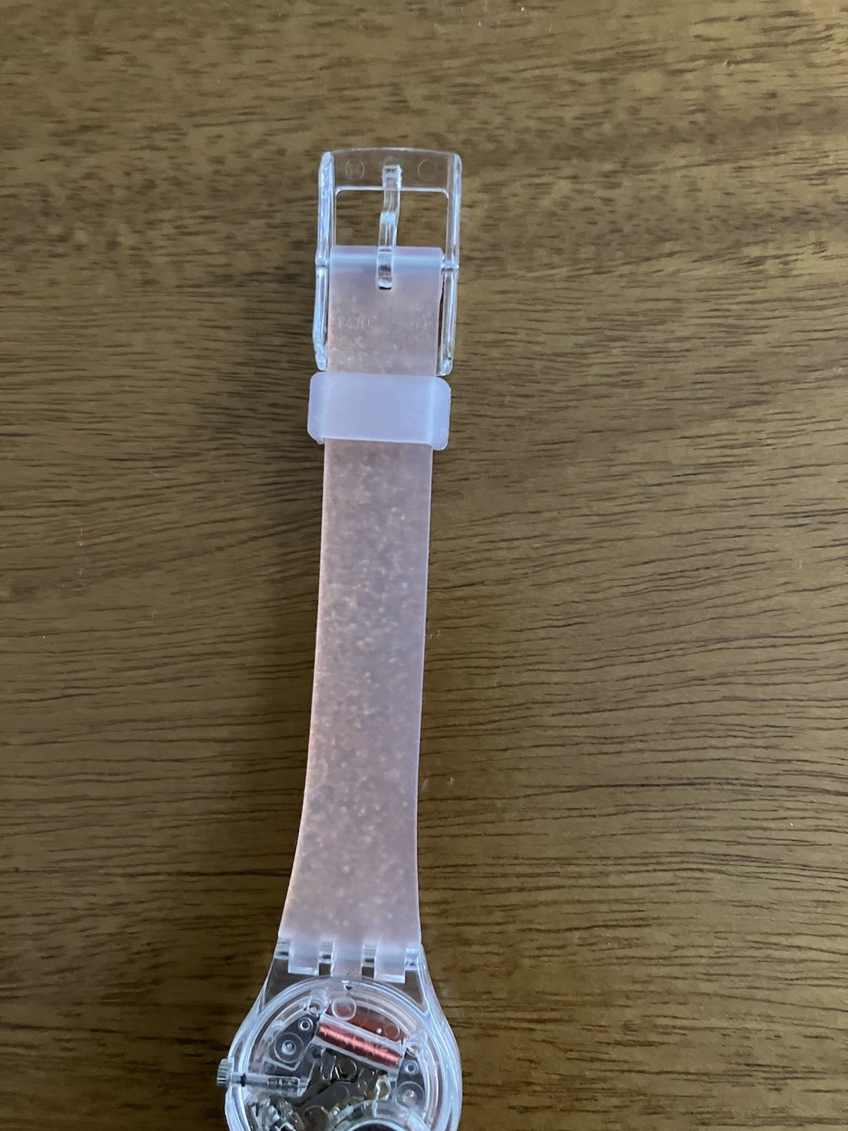 Swatch Ladies watch Pink Glitter 1” Wide Strap