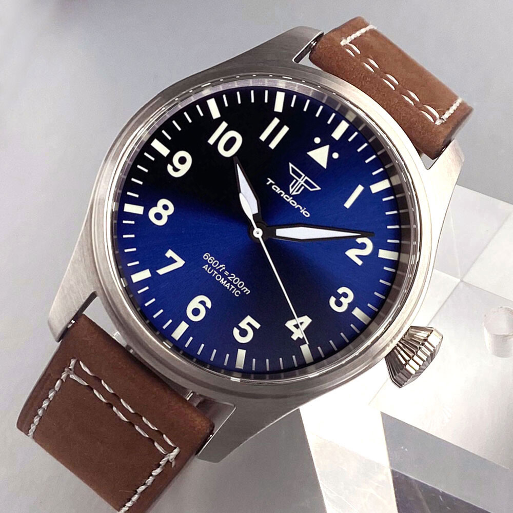 Luxury Tandorio 20ATM Diver Pilot 43mm NH35 PT5000 Automatic Men Watch Sapphire