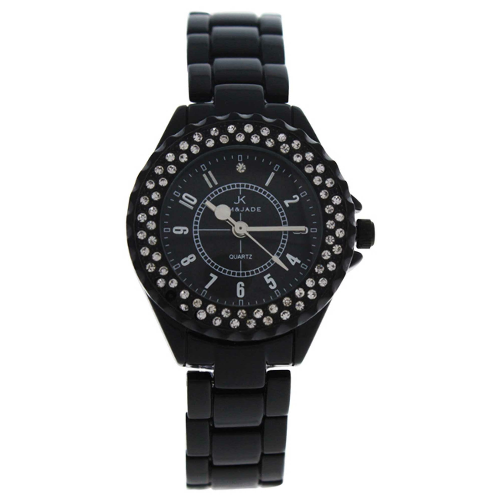 Kim & Jade 2033L-BB Black Stainless Steel Bracelet Watch for Women – 1 Pc Watch