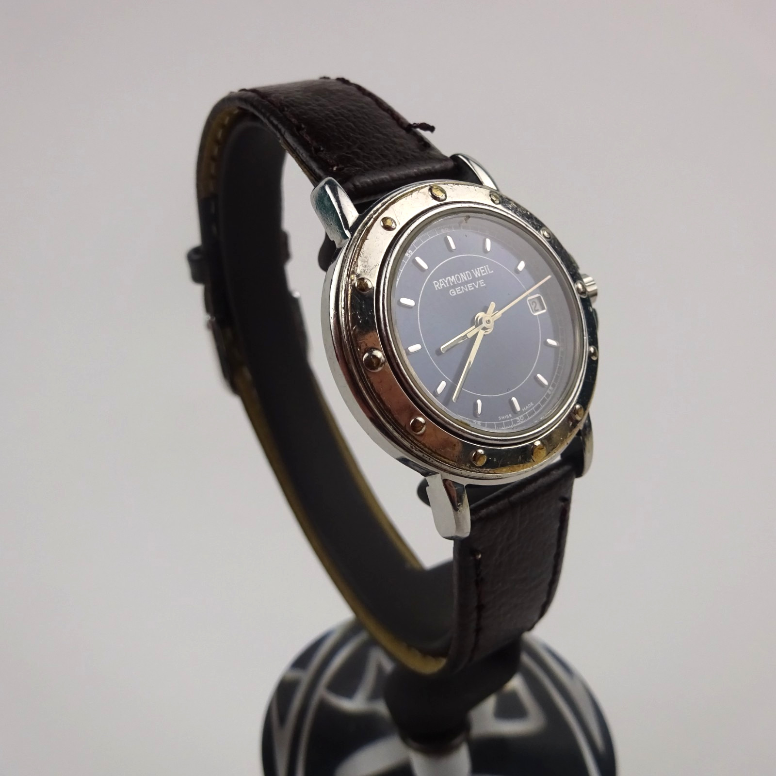 Raymond Weil Tango 5360 Watch Blue Dial Women’s Brown Leather Strap