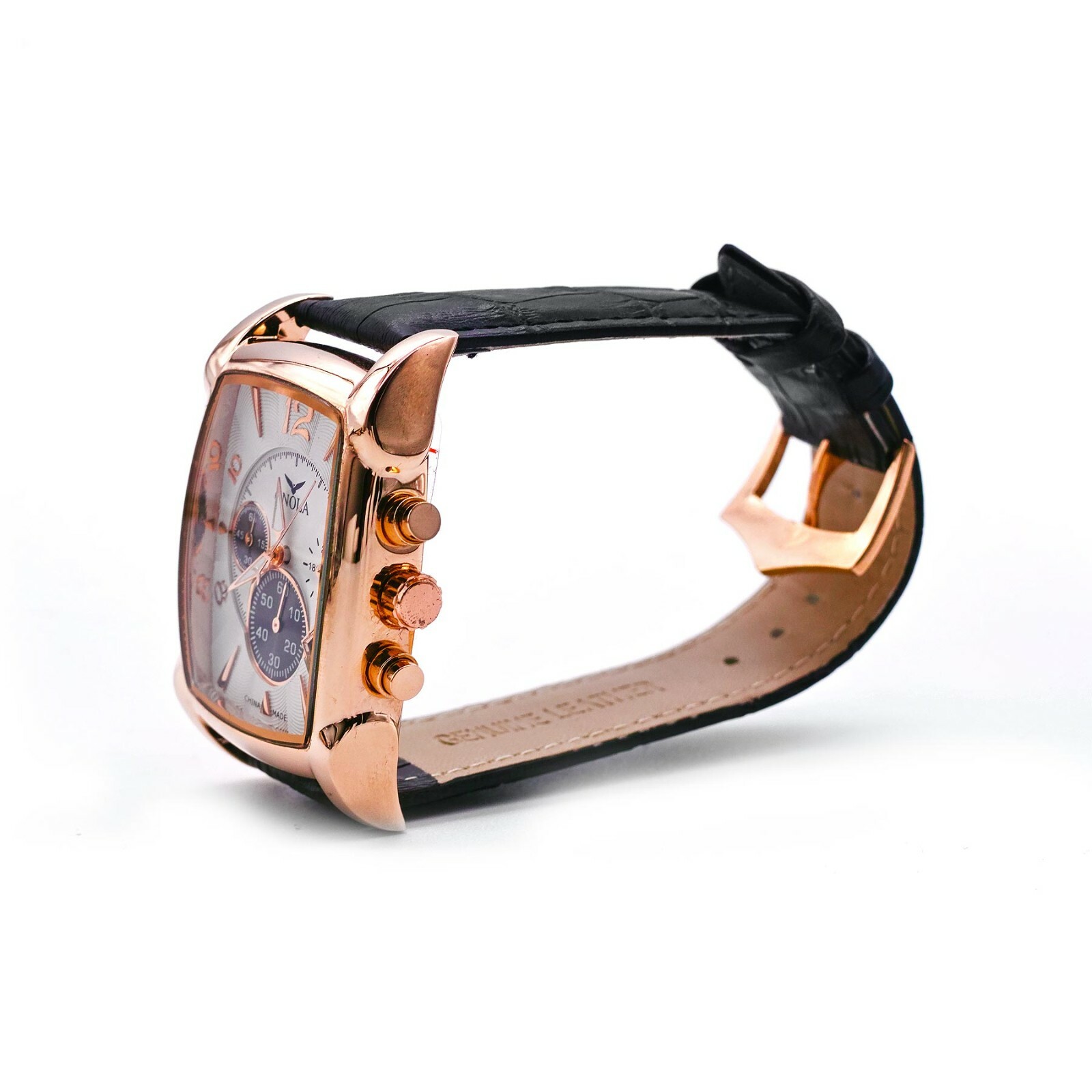 Watch CHRONOLOGIST Gold, White, Black. USA Shipping NEW STYLE Great Retro Look