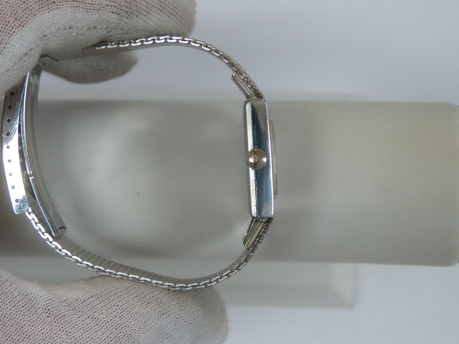 LONGINES L847.4 10K WHITE GOLD FILLED & STAINLESS STEEL WATCH