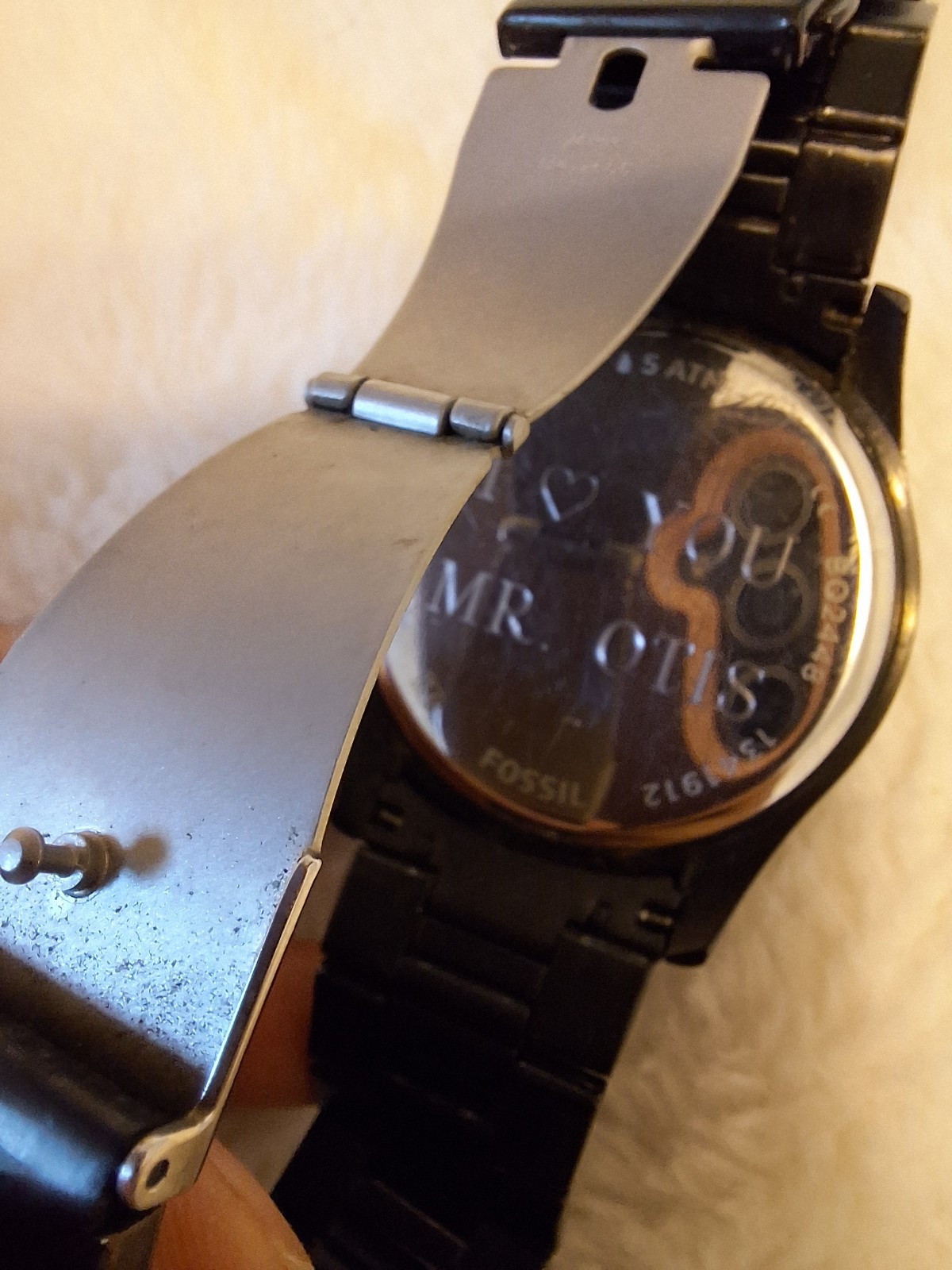 Fossil BQ2448 Chronograph Tachymeter Quartz Black SS Bracelet 44mm 50m