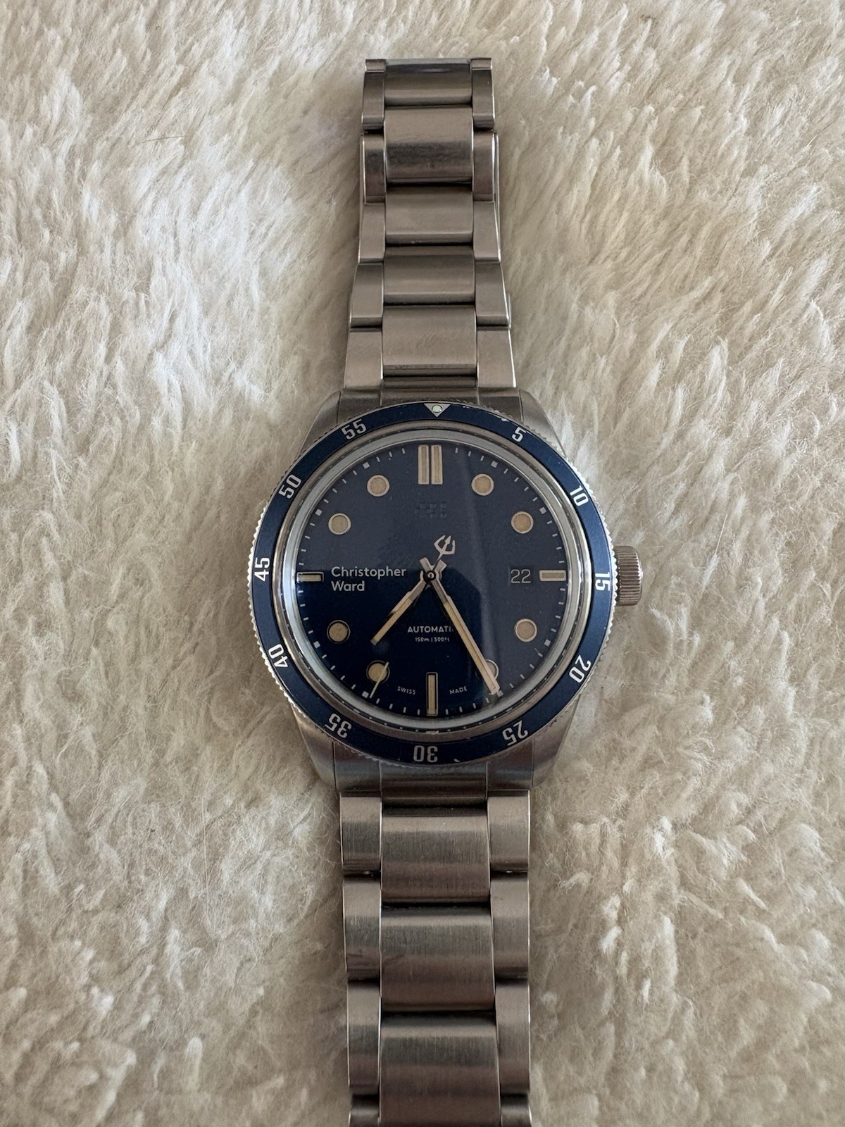 Christopher Ward C65 Trident Automatic Blue Dial 41mm – Stainless Steel Bracelet