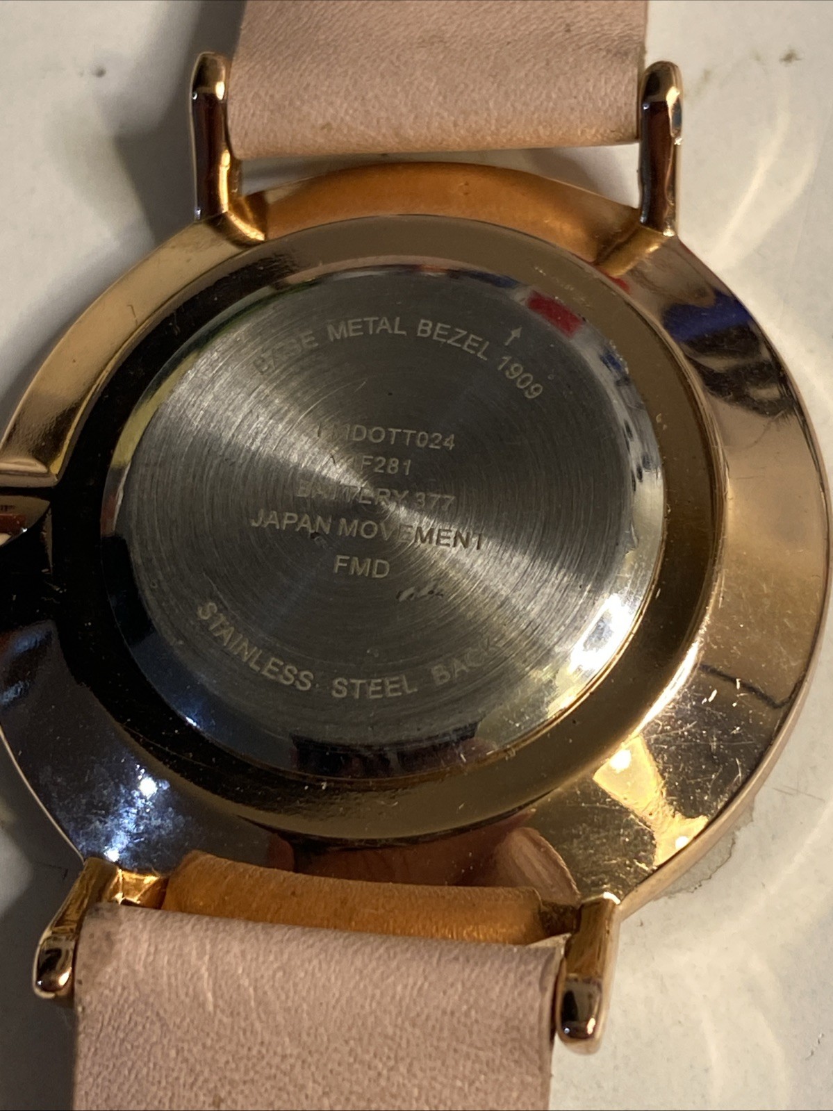 Pretty In Pink vs Mauve Bands White Watch Face Rose Gold Roman Numeral New Batt: