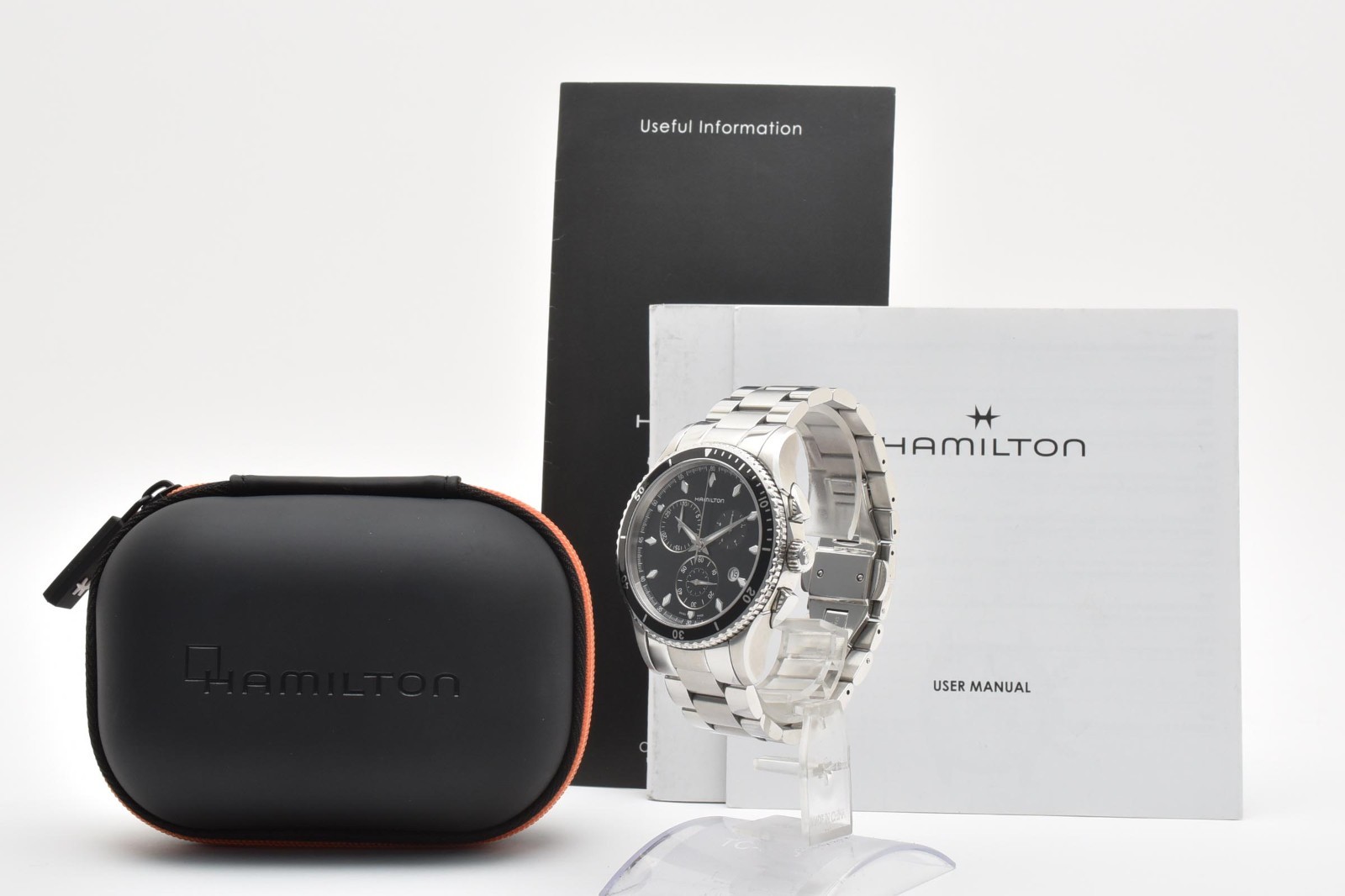 [ MINT w/Box ] Hamilton H375120 Jazzmaster Black Silver Men’s Quartz Watch JAPAN