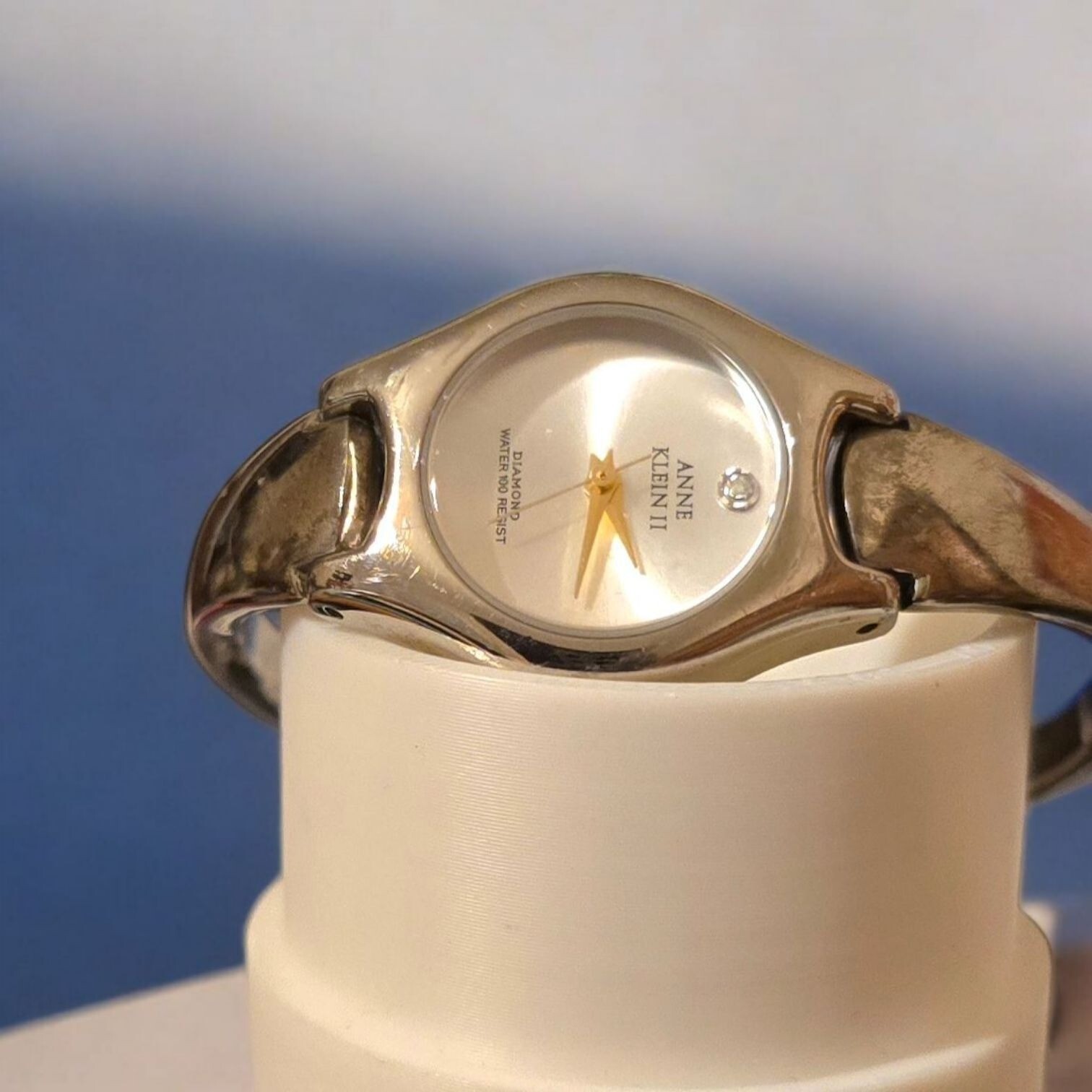 Anne Klein II Women’s Watch Silver-Tone Diamond Accent Water Resistant (C100)