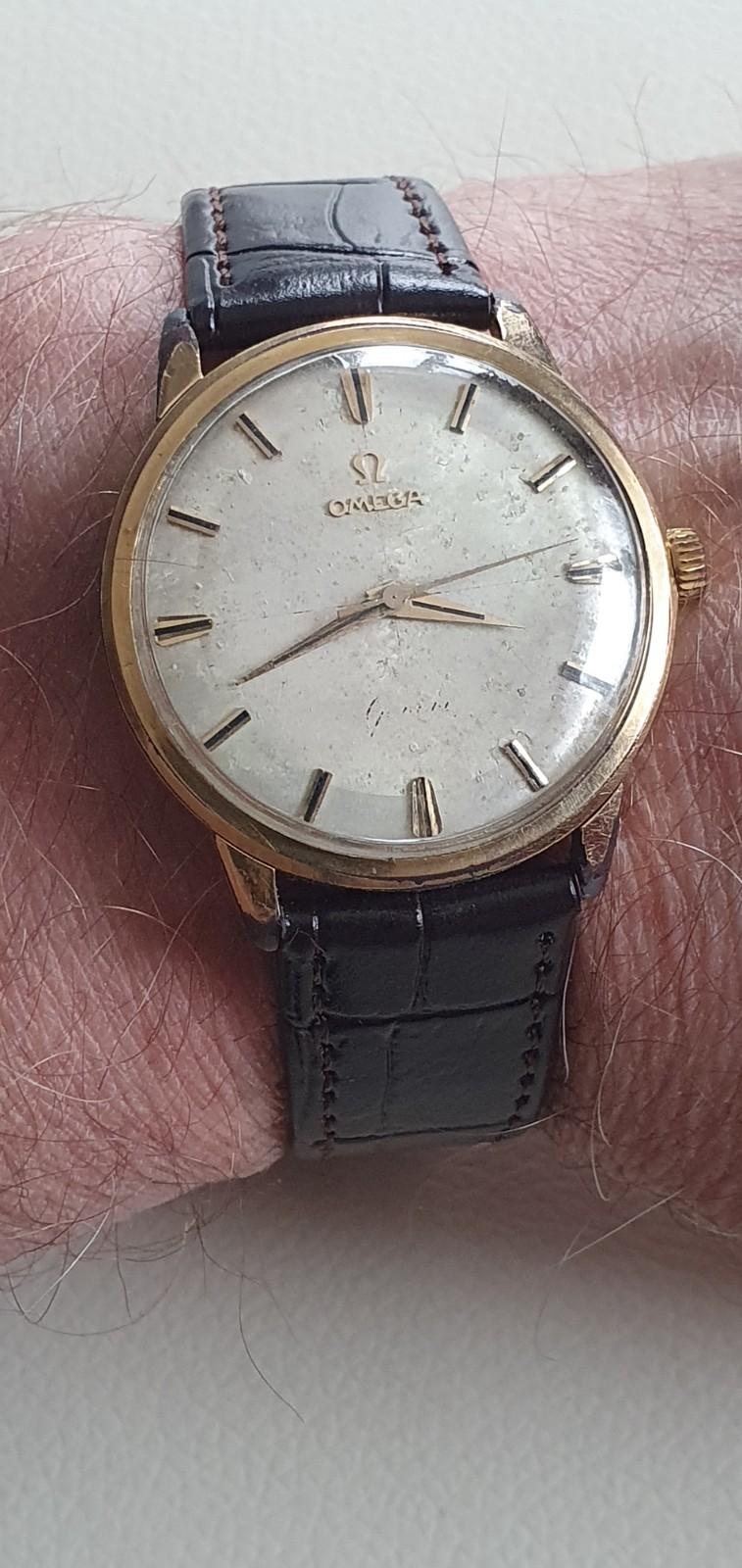 Vintage 1962 OMEGA GENÈVE Cal. 600 Crosshair Dial – FULLY SERVICED – Ref. 14758