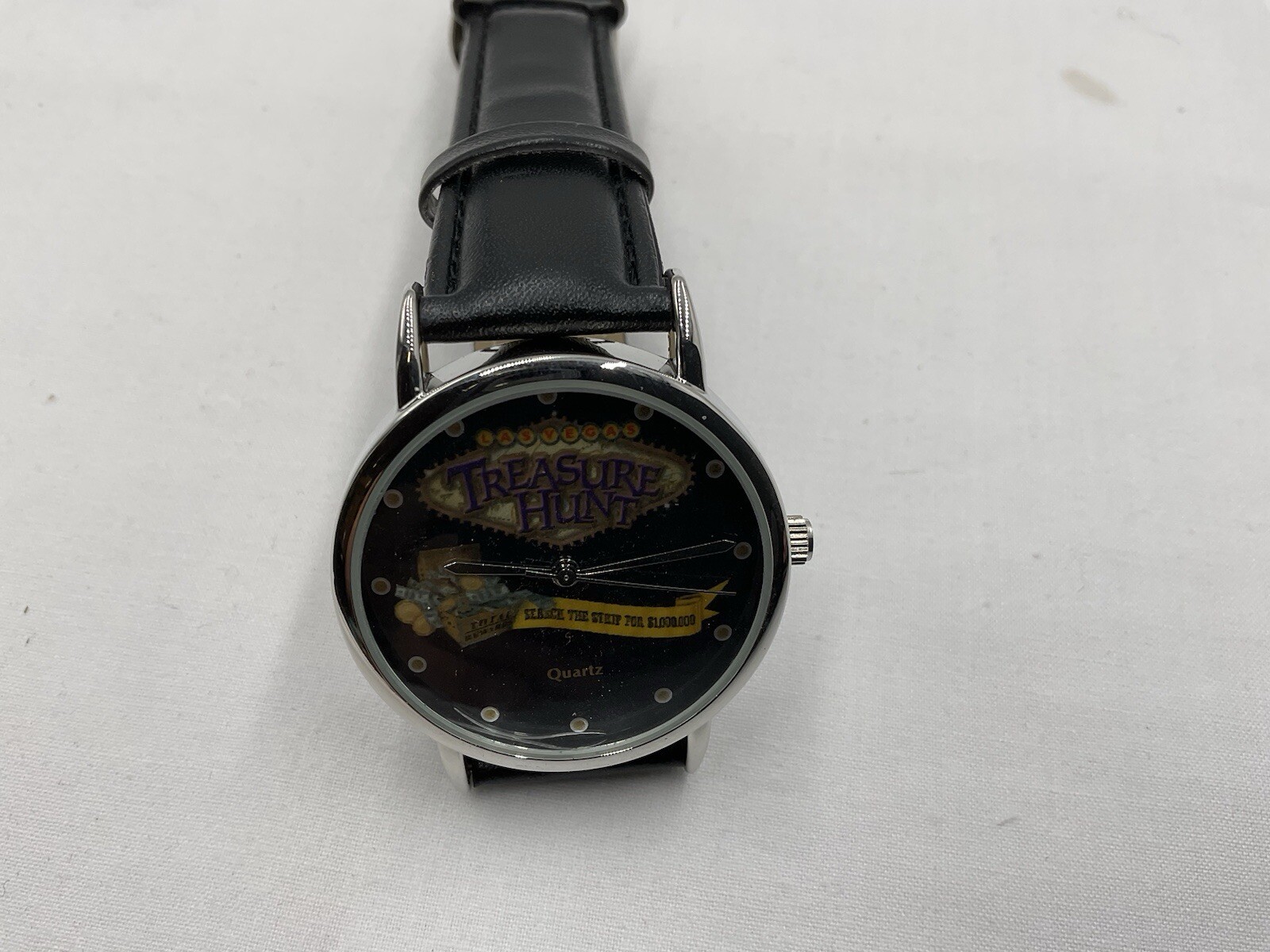 Las Vegas Treasure Hunt-Search the Strip for $1,000,000 Quartz Black Watch NEW