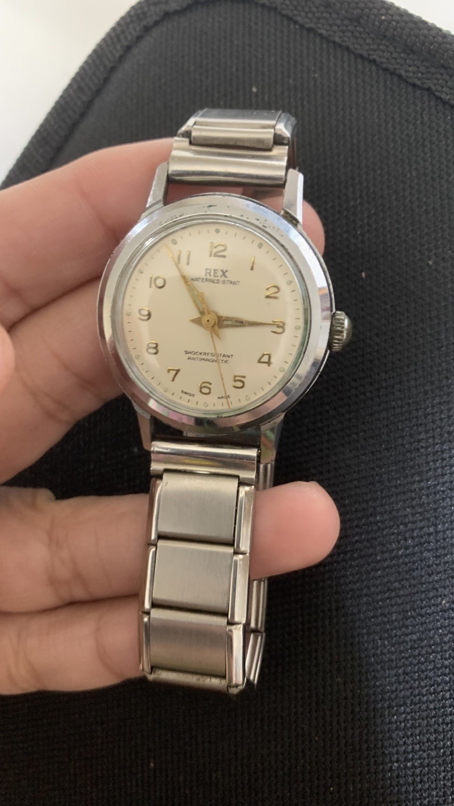 Vintage Rex Swiss Made Waterproof Shock Resistant Antimagnetic Wrist Watch