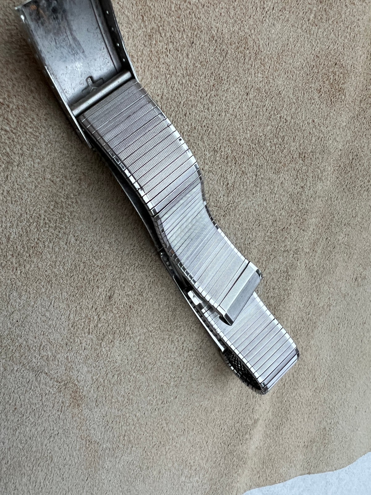 Vintage Accutron Bulova wristwatch wristband Duchess All Steel 17.5mm works 18mm
