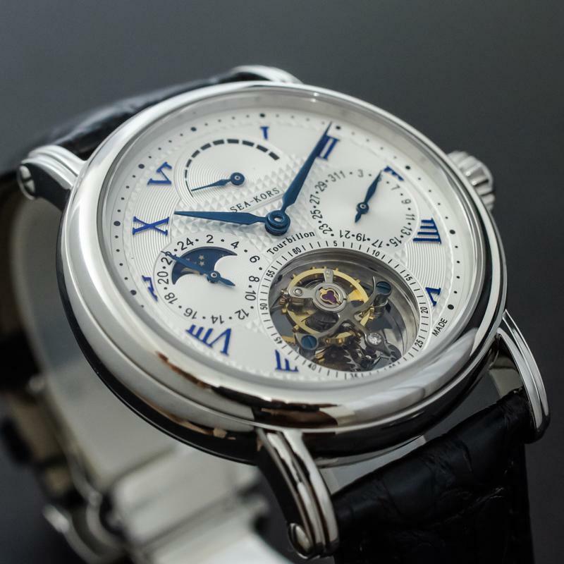Sugess Seakors Genuine Tourbillon Seagull ST8007 Mechanical Mens Watch SE8007SW
