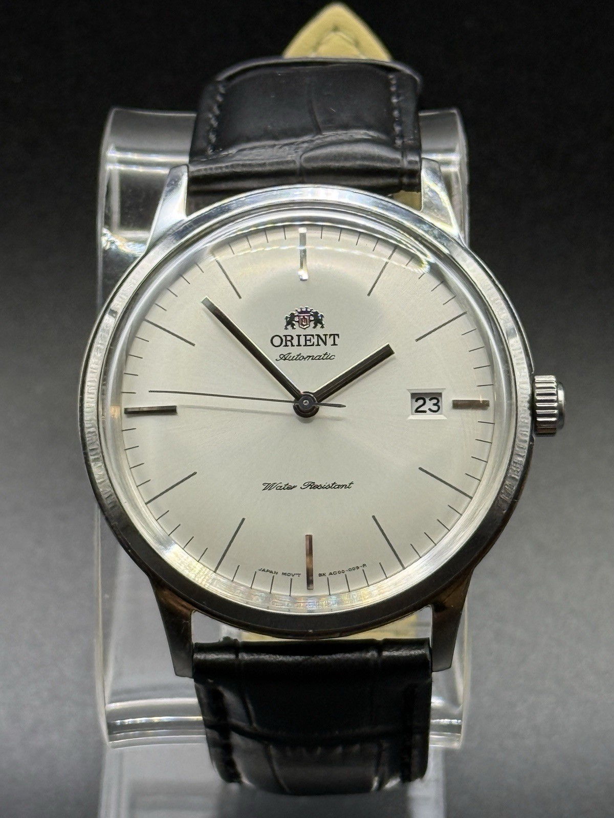 Orient Bambino – Version 3 – New Mineral Crystal – New Leather Strap – Box