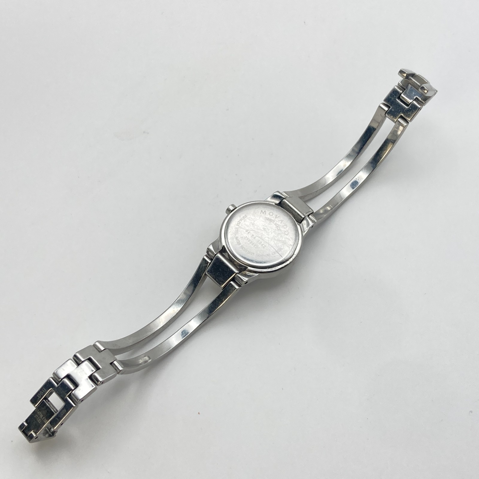 Movado Amorosa Museum Women’s Watch 24mm Silver Tone 84.E4.1842 New Battery 6.5″
