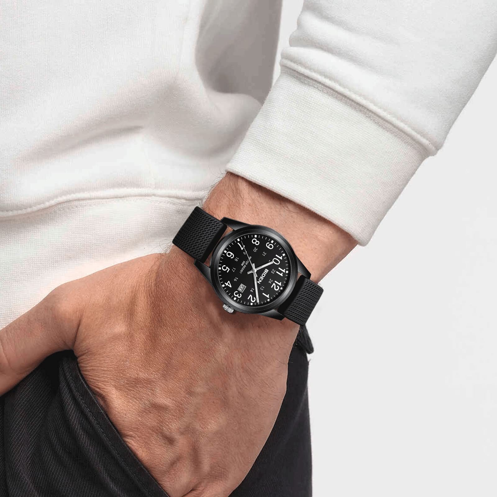 LN LENQIN Mens Watches Analog Quartz Sports Unisex Watch 30M Waterproof Nurse…