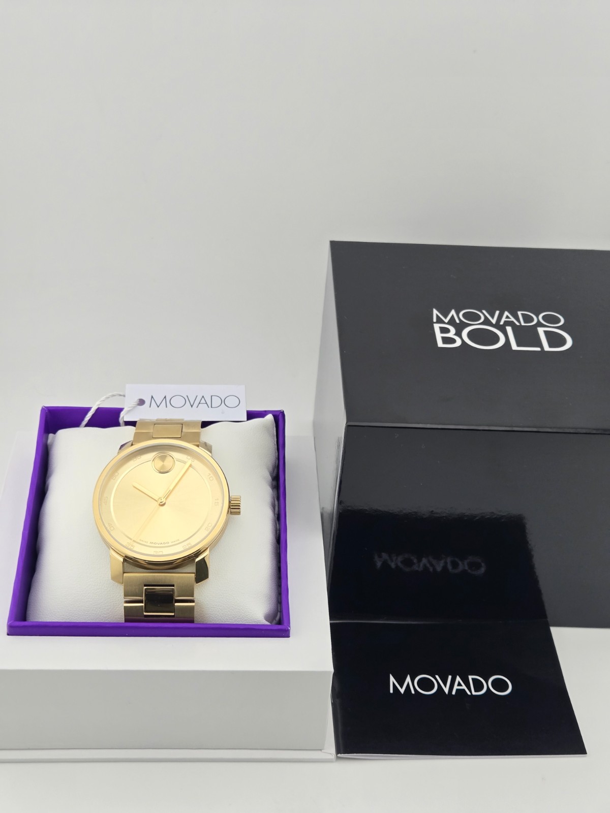 $795 MSRP | Movado Bold Access Men’s Gold Tone Watch – 3600912 NEW