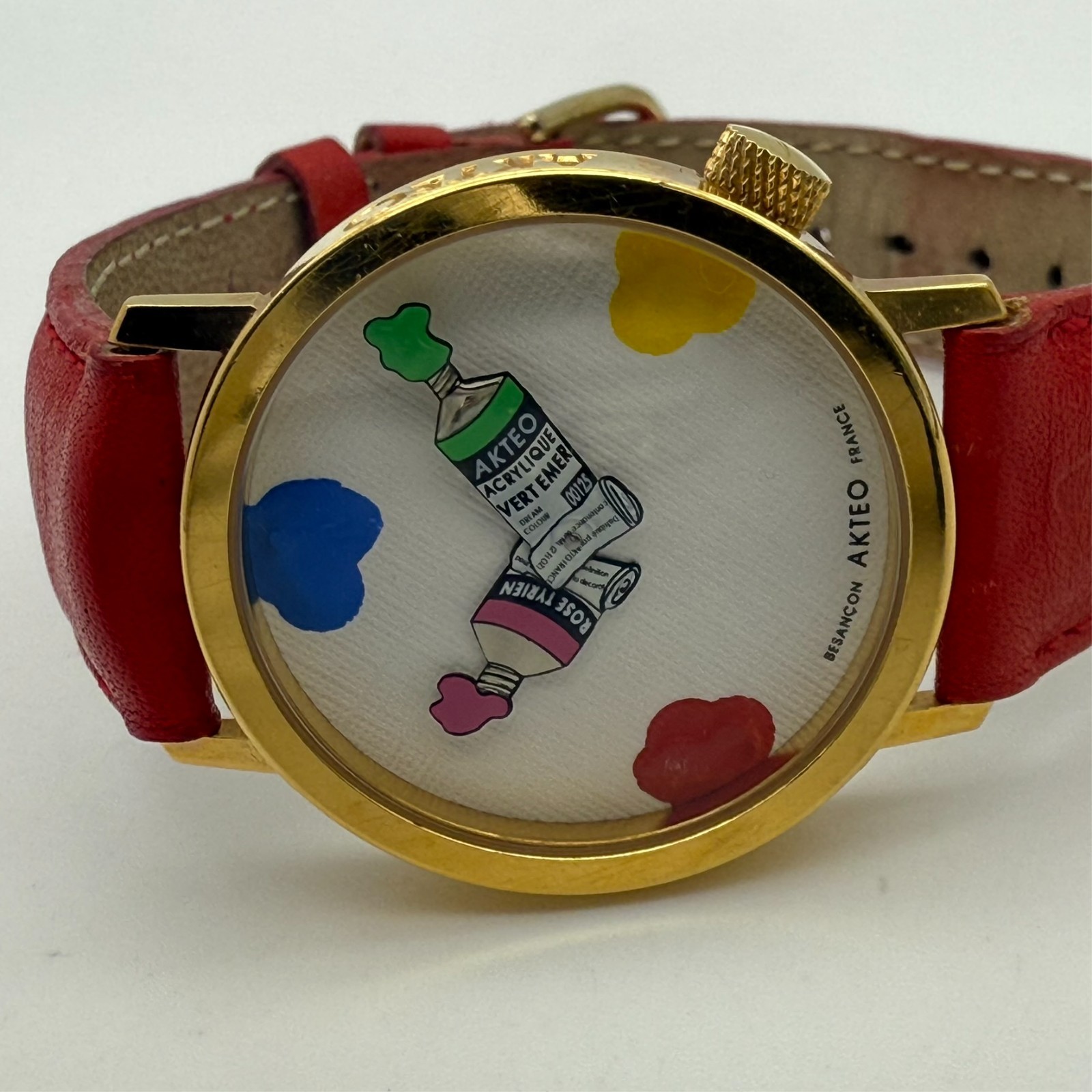 Unisex AKTEO Artist Paint Tube Watch, J.C. Mareschal Design Made In France, Runs