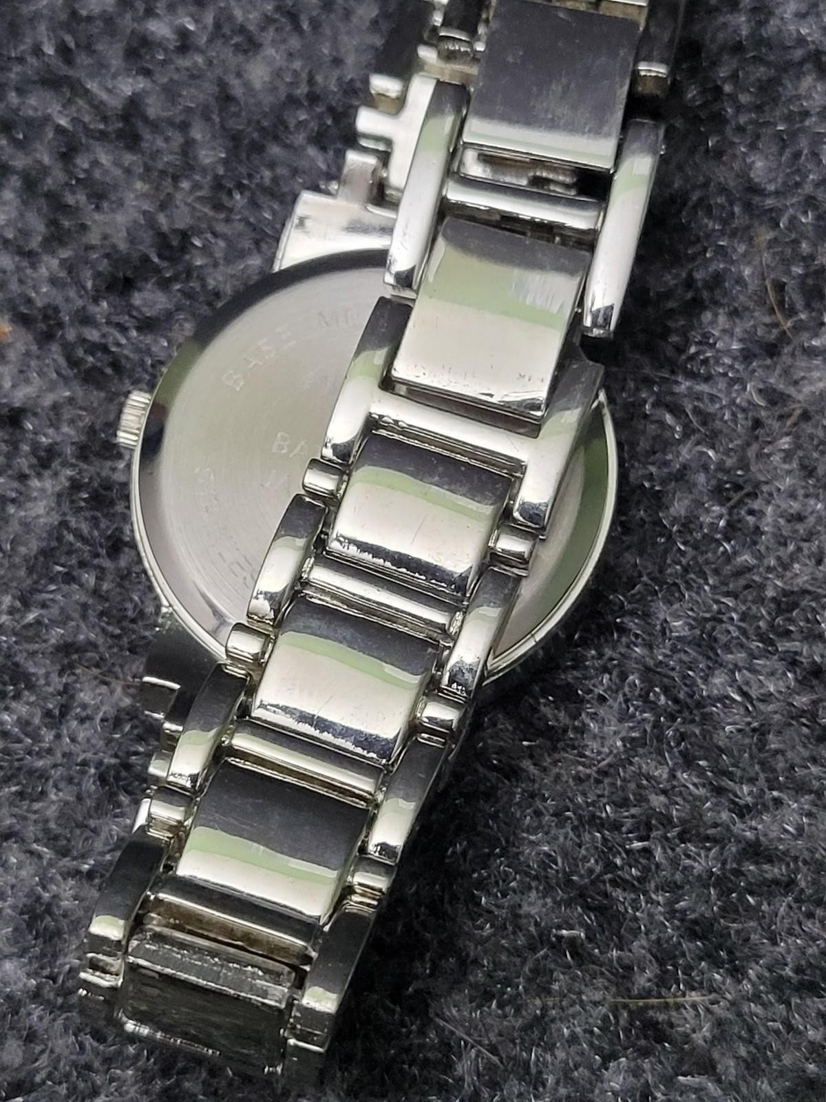FMD Silver Tone Roman Numeral Watch Womens Japan Quartz Stainless Steel Band