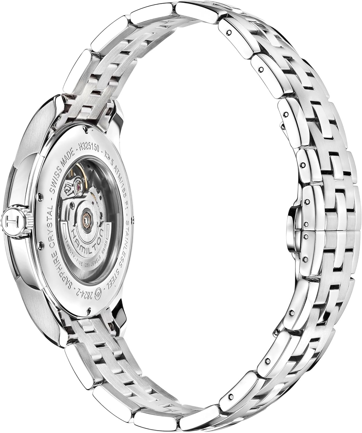 Hamilton Jazzmaster Automatic Men’s Watch, 40mm, Swiss Made, Waterproof, Silver