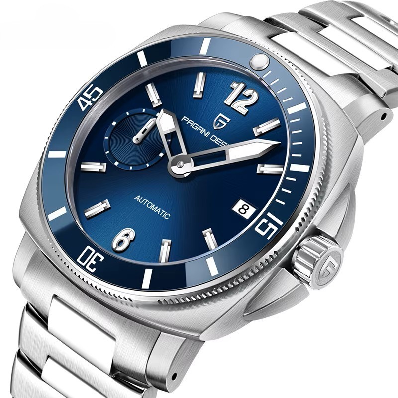 Pagani Design PD-1820 Stainless Steel Mens Automatic Dive Watch 43mm Blue – UK